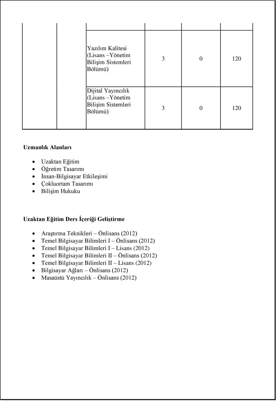 Hukuku Uzaktan Eğitim Ders İçeriği Geliştirme Araştırma Teknikleri Önlisans (2012) Bilimleri I Önlisans (2012) Bilimleri I