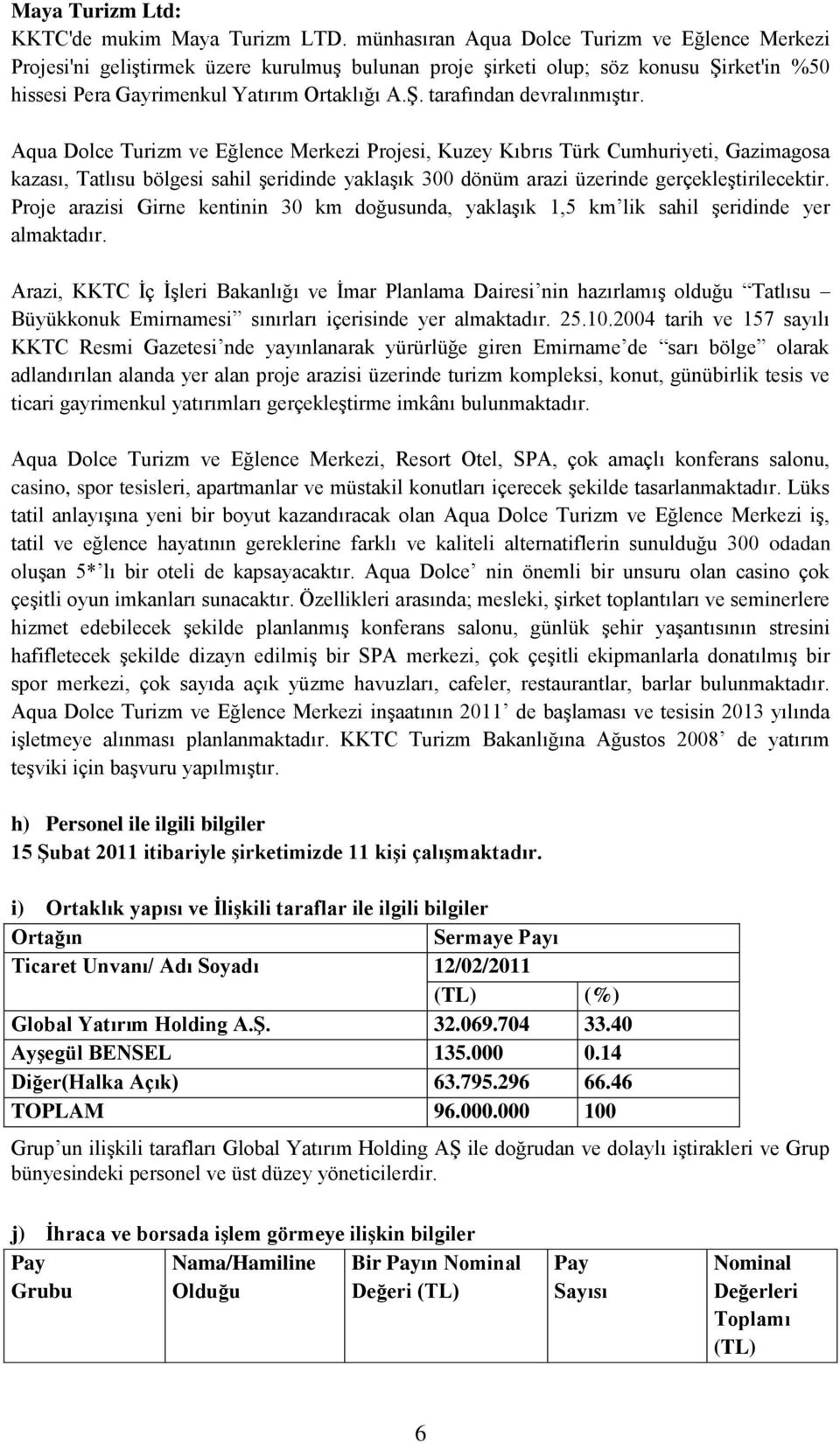 Aqua Dolce Turizm ve Eğlence Merkezi Projesi, Kuzey Kıbrıs Türk Cumhuriyeti, Gazimagosa kazası, Tatlısu bölgesi sahil Ģeridinde yaklaģık 300 dönüm arazi üzerinde gerçekleģtirilecektir.