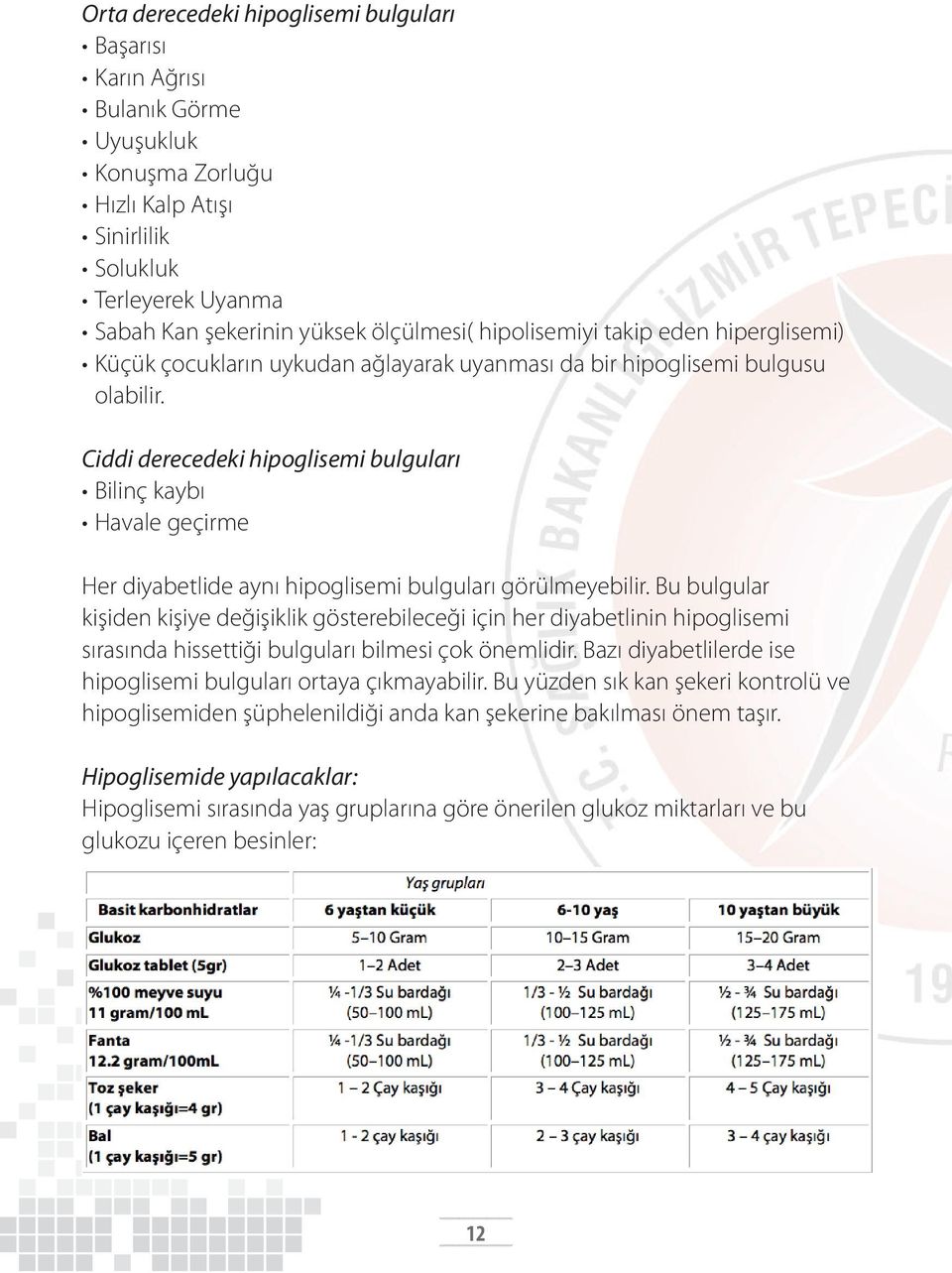 Ciddi derecedeki hipoglisemi bulguları Bilinç kaybı Havale geçirme Her diyabetlide aynı hipoglisemi bulguları görülmeyebilir.