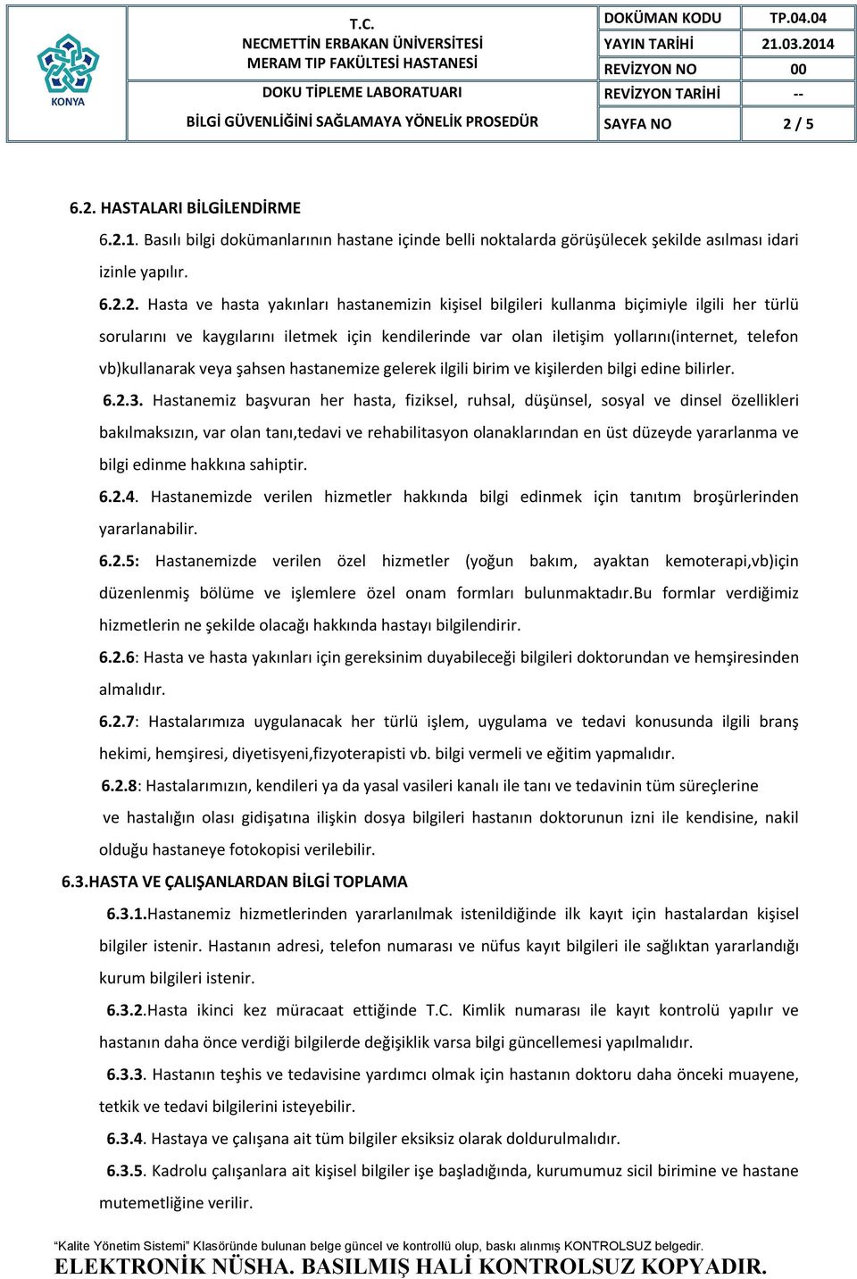 HASTALARI BİLGİLENDİRME 6.2.
