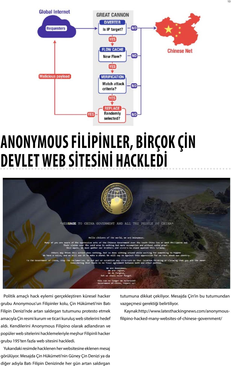 Kendilerini Anonymous Filipino olarak adlandıran ve popüler web sitelerini hacklemeleriyle meşhur Filipinli hacker grubu 195 ten fazla web sitesini hackledi.