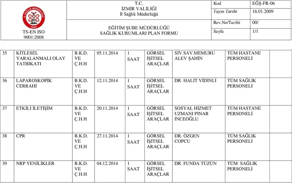 HALİT VİDİNLİ 37 ETKİLİ İLETİŞİM 20.11.