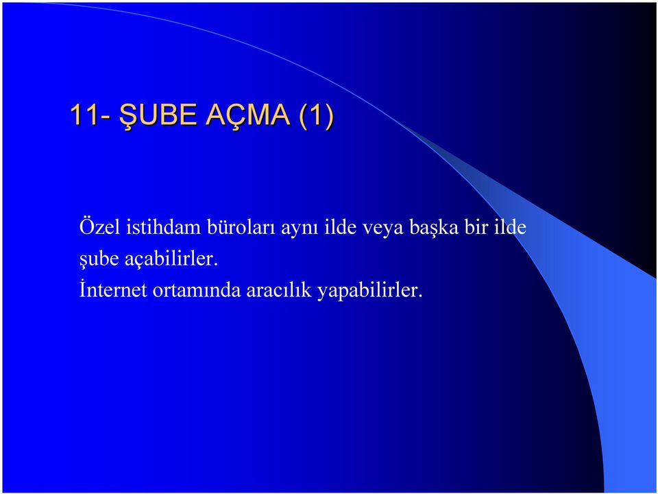 başka bir ilde şube açabilirler.