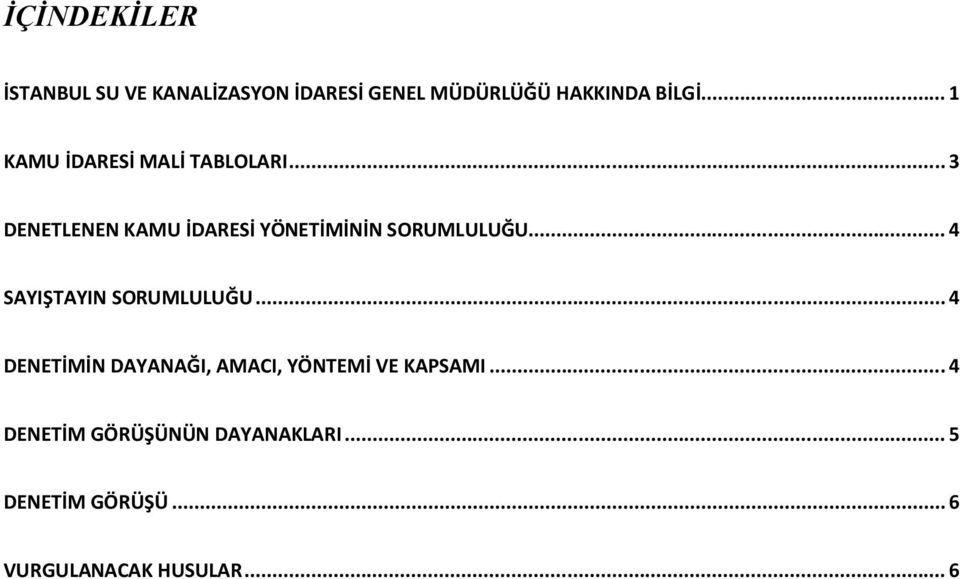 .. 3 DENETLENEN KAMU İDARESİ YÖNETİMİNİN SORUMLULUĞU... 4 SAYIŞTAYIN SORUMLULUĞU.