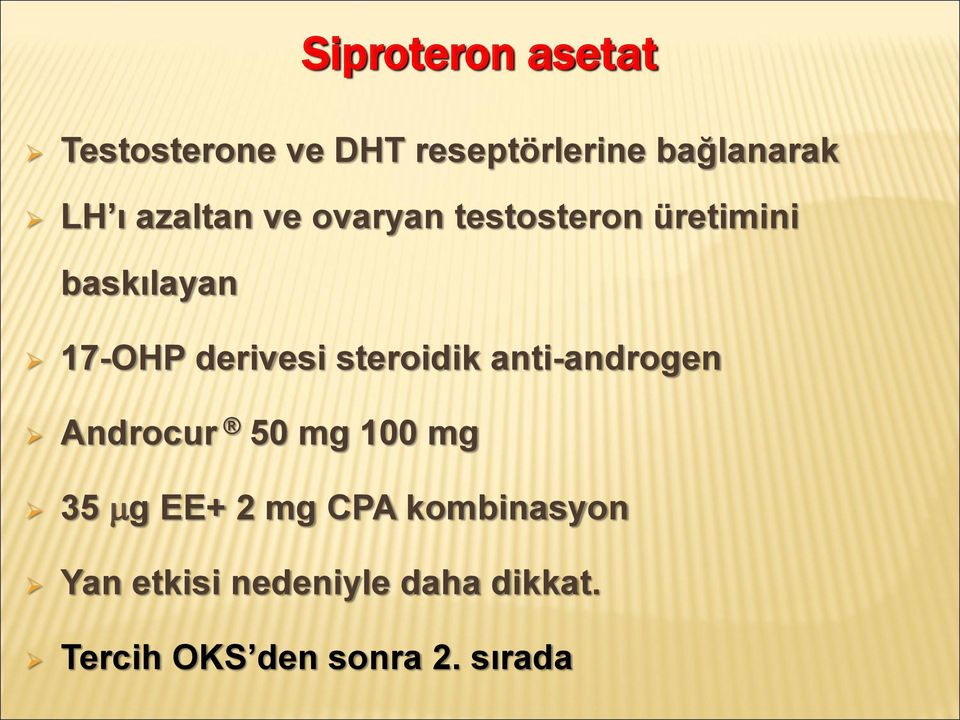 steroidik anti-androgen Androcur 50 mg 100 mg 35 g EE+ 2 mg CPA