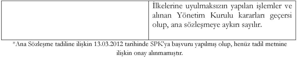 *Ana Sözleşme tadiline ilişkin 13.03.