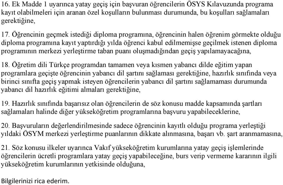 merkezi yerleģtirme taban puanı oluģmadığından geçiģ yapılamayacağına, 18.