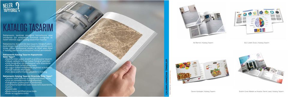 profesyonel hizmet vermektedir. Ab Mermer Katalog Tasarım BLC Lidelik Okuılu Katalog Tasarım Reklamevim Katalog Tasarımı Kapsamında Neler Yapar?