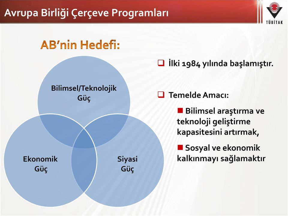 Ekonomik Güç Bilimsel/Teknolojik Güç Siyasi Güç Temelde