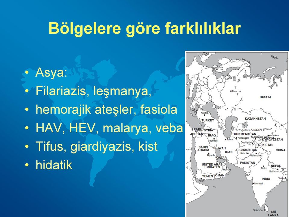 ateşler, fasiola HAV, HEV,