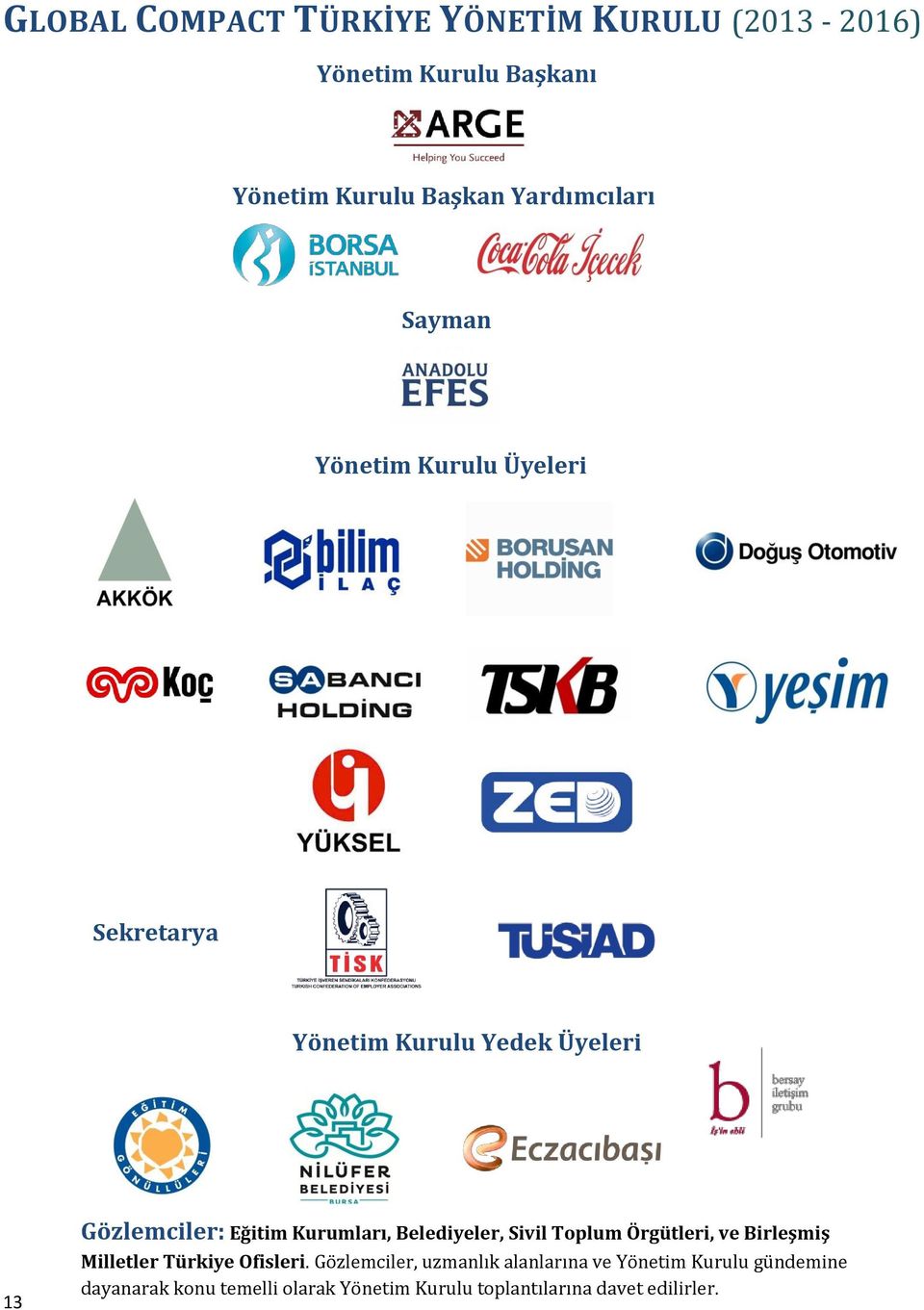 Kurumları, Belediyeler, Sivil Toplum Örgütleri, ve Birleşmiş Milletler Türkiye Ofisleri.