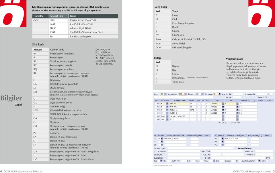 yok Ödeme türü İstek (LV, UE, CC) Genel Giriş kodu Aksiyon BA B Aksiyon kodu Rezervasyon sorgulama Rezervasyon B?