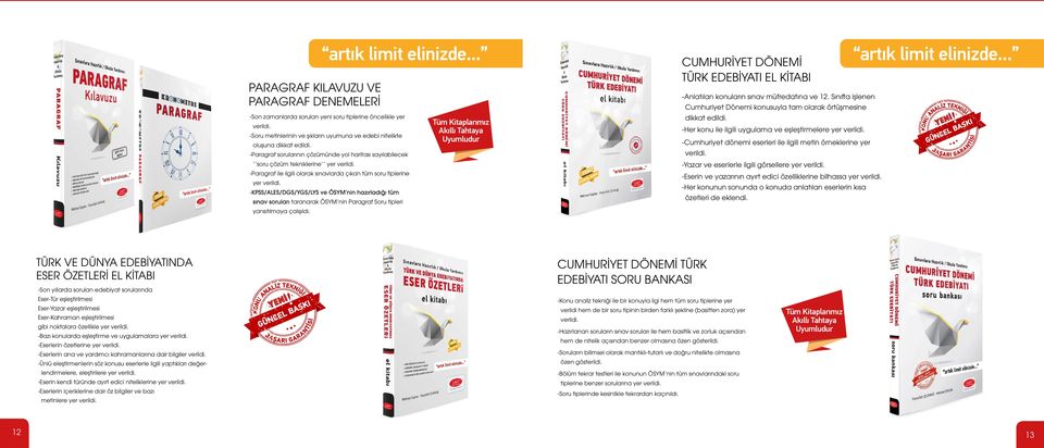 -Paragraf sorularının çözümünde yol haritası sayılabilecek soru çözüm tekniklerine yer -Paragraf ile ilgili olarak sınavlarda çıkan tüm soru tiplerine yer -KPSS/ALES/DGS/YGS/LYS ve ÖSYM nin