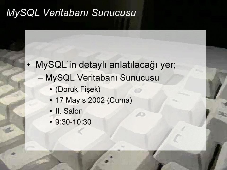 Veritabanı Sunucusu (Doruk Fişek)