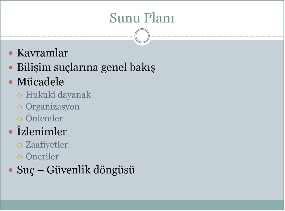 dayanak Organizasyon Önlemler