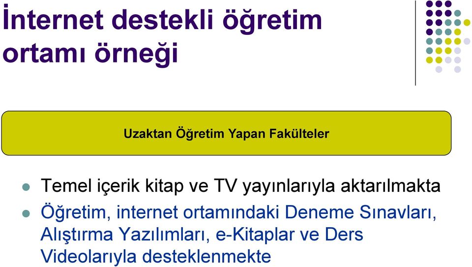 aktarılmakta Öğretim, internet ortamındaki Deneme Sınavları,