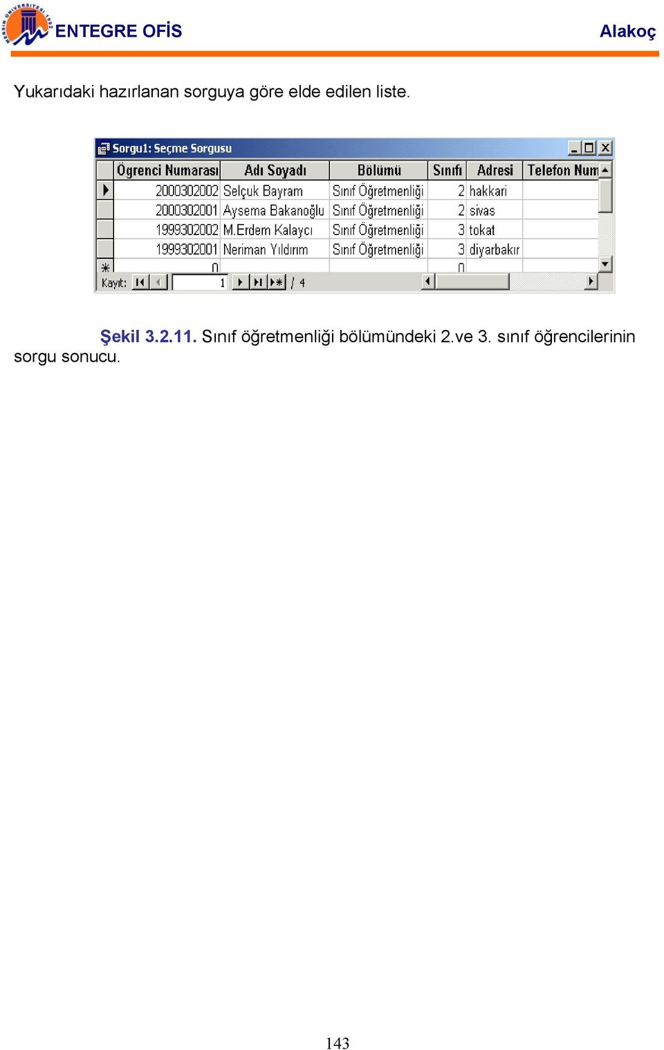 Sınıf öğretmenliği bölümündeki 2.