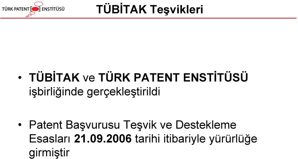 Patent Başvurusu Teşvik ve Destekleme