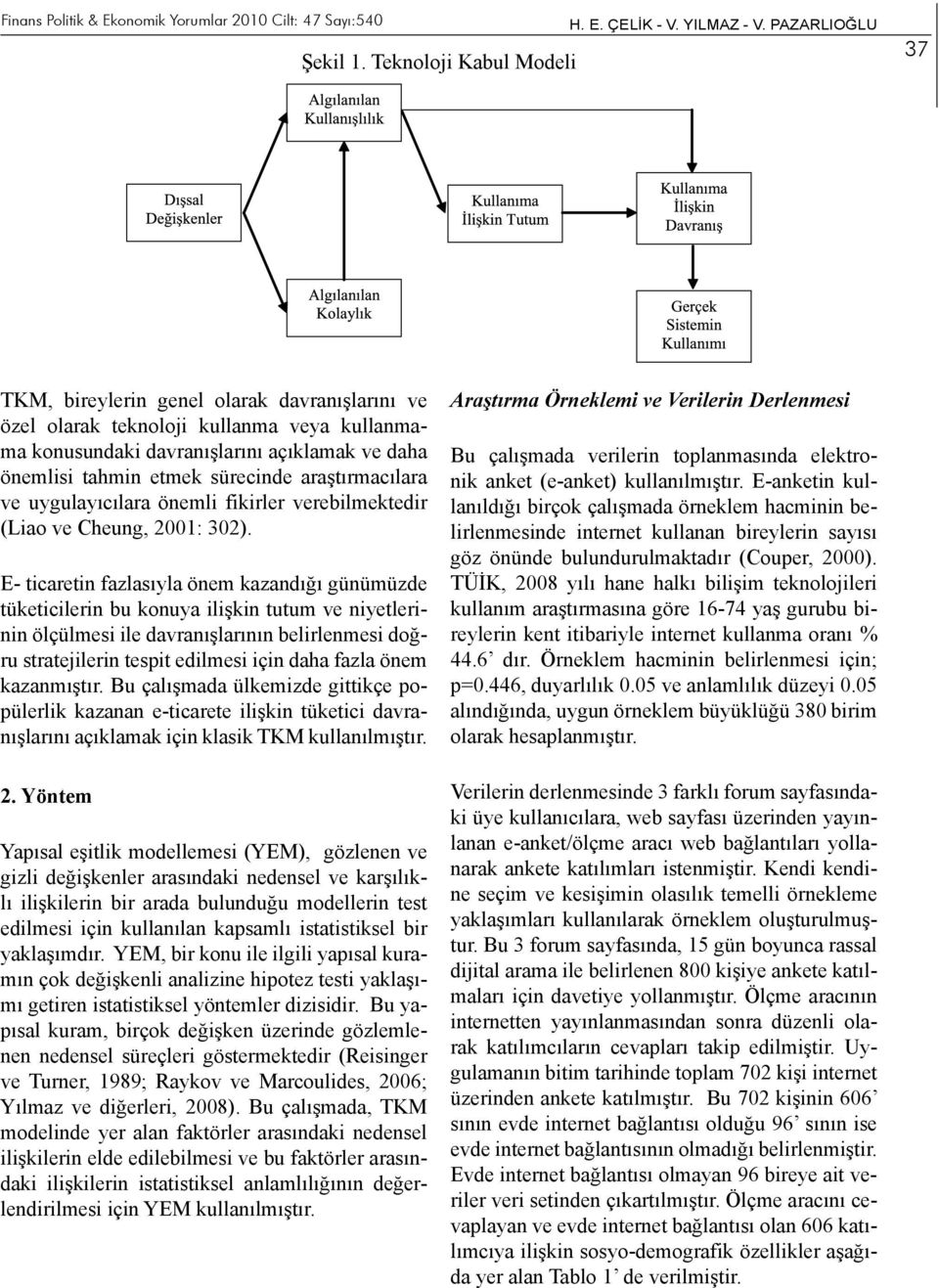 araştırmacılara ve uygulayıcılara önemli fikirler verebilmektedir (Liao ve Cheung, 2001: 302).