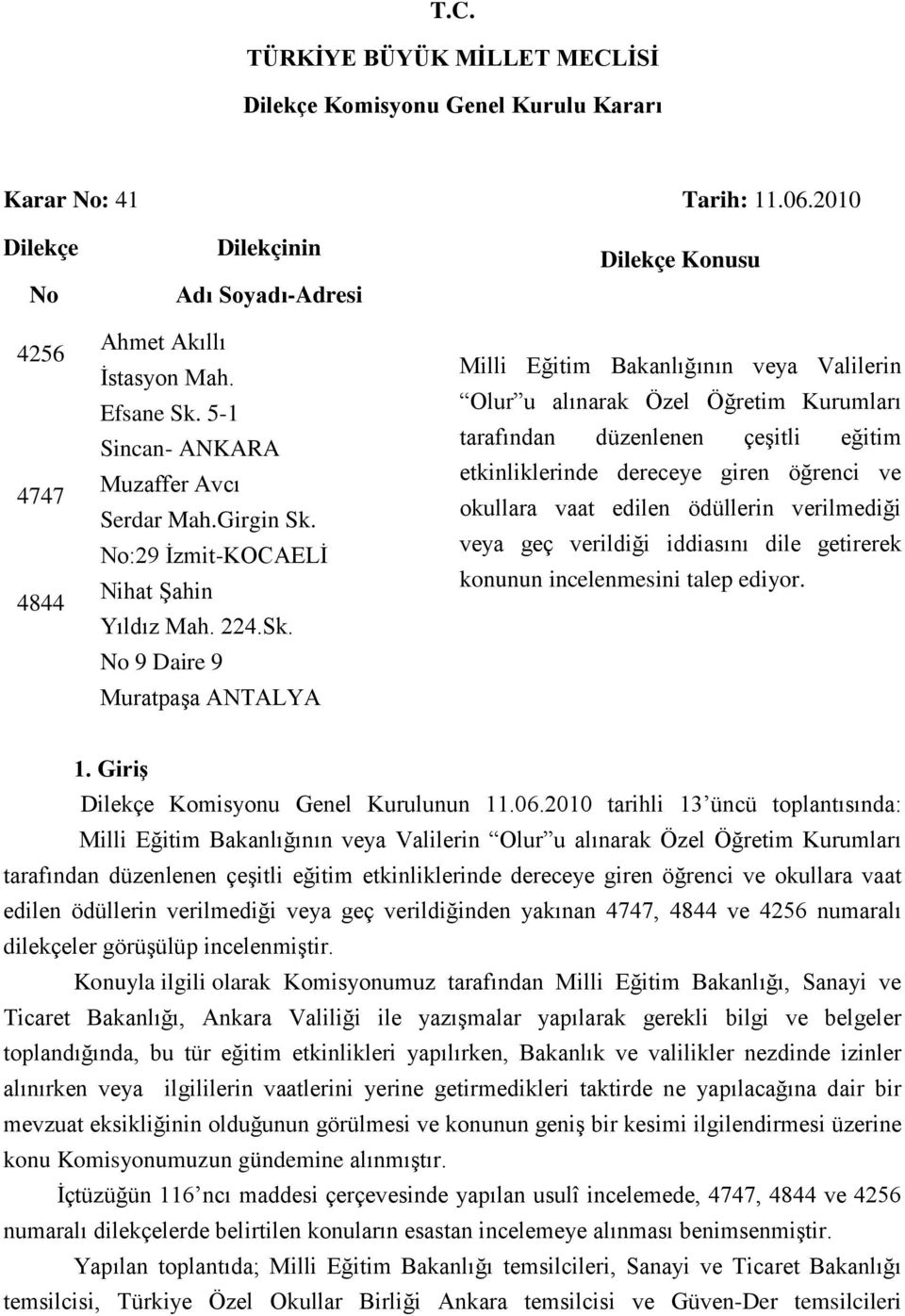 No:29 İzmit-KOCAELİ Nihat Şahin Yıldız Mah. 224.Sk.