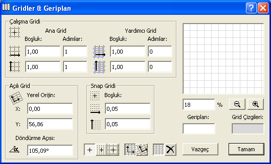 ARCHICAD 9 İLE KOLAY MİMARİ MODELLEME ve GÖRSELLEŞTİRME GRİD ve SNAP İLE ÇALIŞMAK Grid ve Snap araçları çizim elemanlarını ekranda konumlandırmak için kullanılan yardımcı araçlardandır.