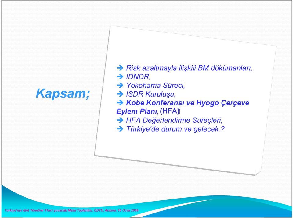 Konferansı ve Hyogo Çerçeve ( HFA ) Eylem Planı,