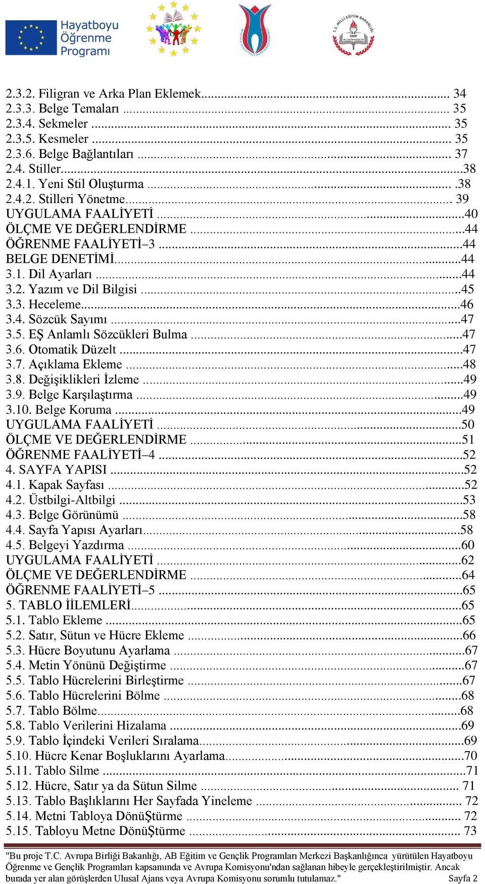 5. EŞ Anlamlı Sözcükleri Bulma...47 3.6. Otomatik Düzelt...47 3.7. Açıklama Ekleme...48 3.8. Değişiklikleri İzleme...49 3.9. Belge Karşılaştırma...49 3.10. Belge Koruma...49 UYGULAMA FAALİYETİ.