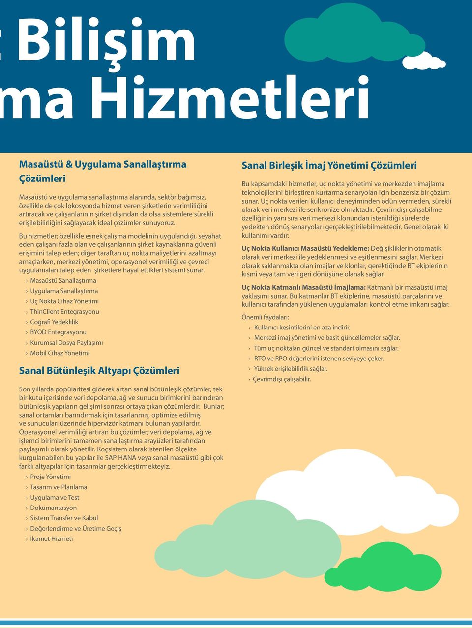 Bu hizmetler; özellikle esnek çalışma modelinin uygulandığı, seyahat eden çalışanı fazla olan ve çalışanlarının şirket kaynaklarına güvenli erişimini talep eden; diğer taraftan uç nokta maliyetlerini