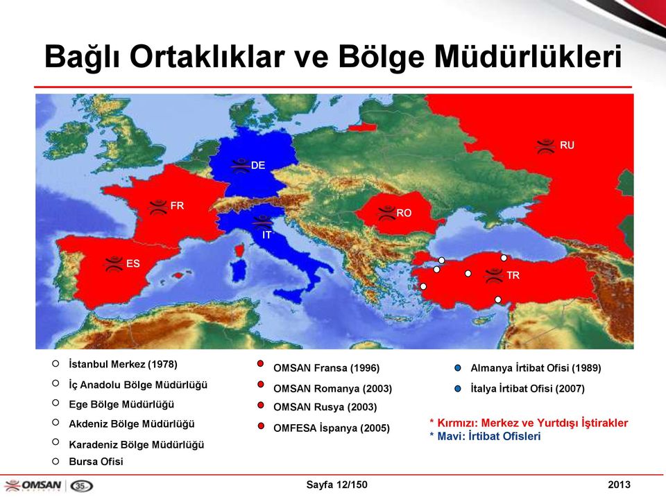 (2007) Ege Bölge Müdürlüğü OMSAN Rusya (2003) Akdeniz Bölge Müdürlüğü OMFESA Ġspanya (2005) Karadeniz