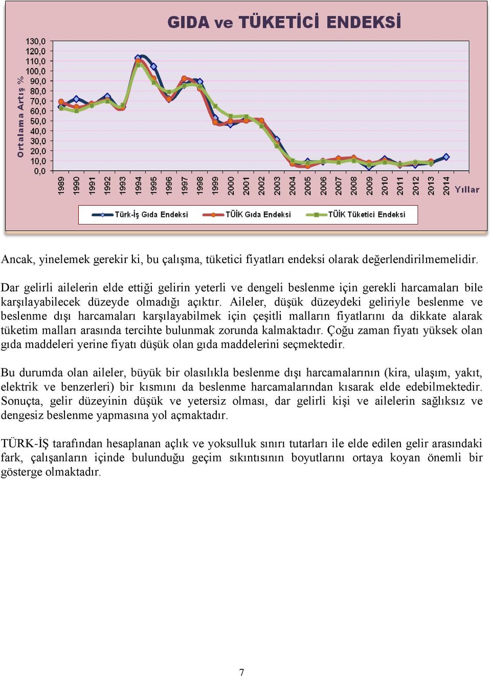 Aileler, düşük düzeydeki geliriyle beslenme ve beslenme dışı harcamaları karşılayabilmek için çeşitli malların fiyatlarını da dikkate alarak tüketim malları arasında tercihte bulunmak zorunda