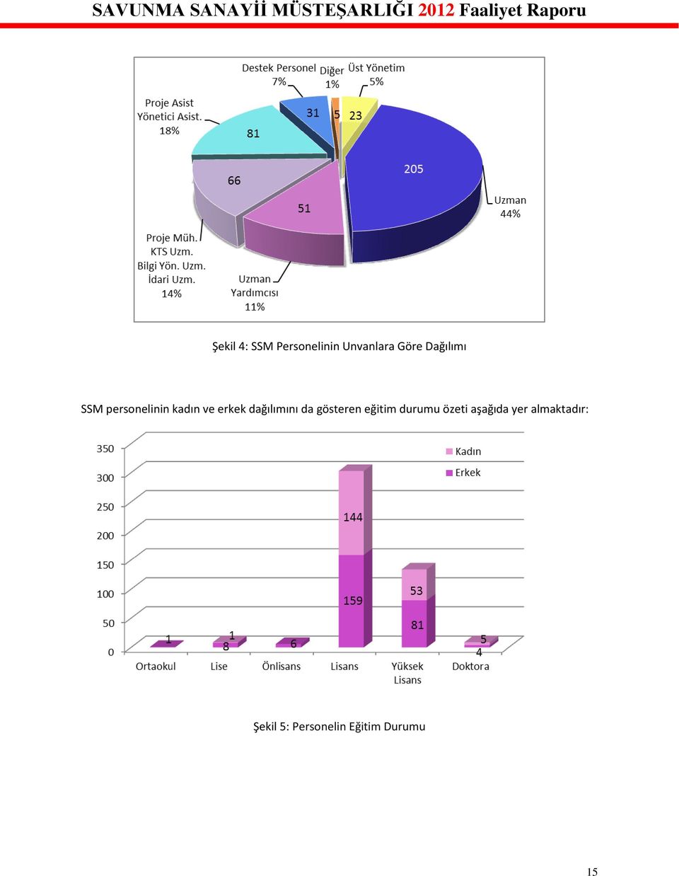 dağılımını da gösteren eğitim durumu özeti