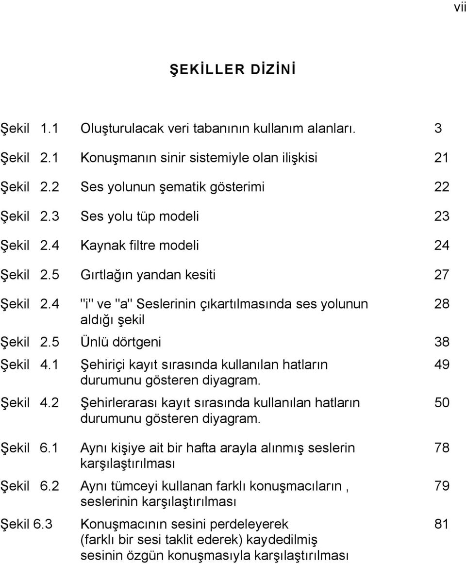 5 Ünlü dörtgeni 38 Şekil 4.1 Şehiriçi kayıt sırasında kullanılan hatların 49 durumunu gösteren diyagram. Şekil 4.2 Şehirlerarası kayıt sırasında kullanılan hatların 50 durumunu gösteren diyagram.