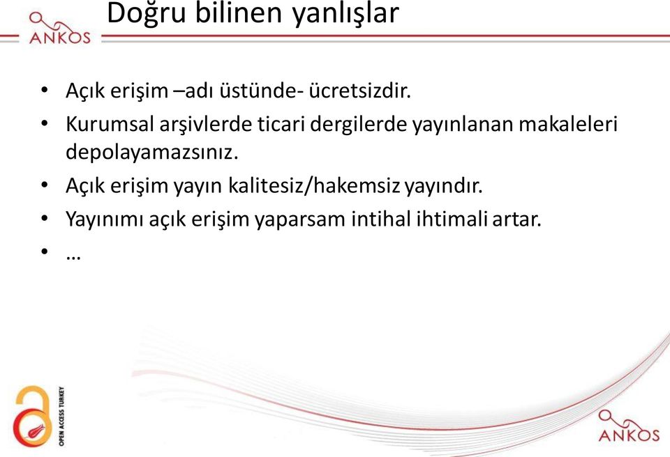 Kurumsal arşivlerde ticari dergilerde yayınlanan makaleleri