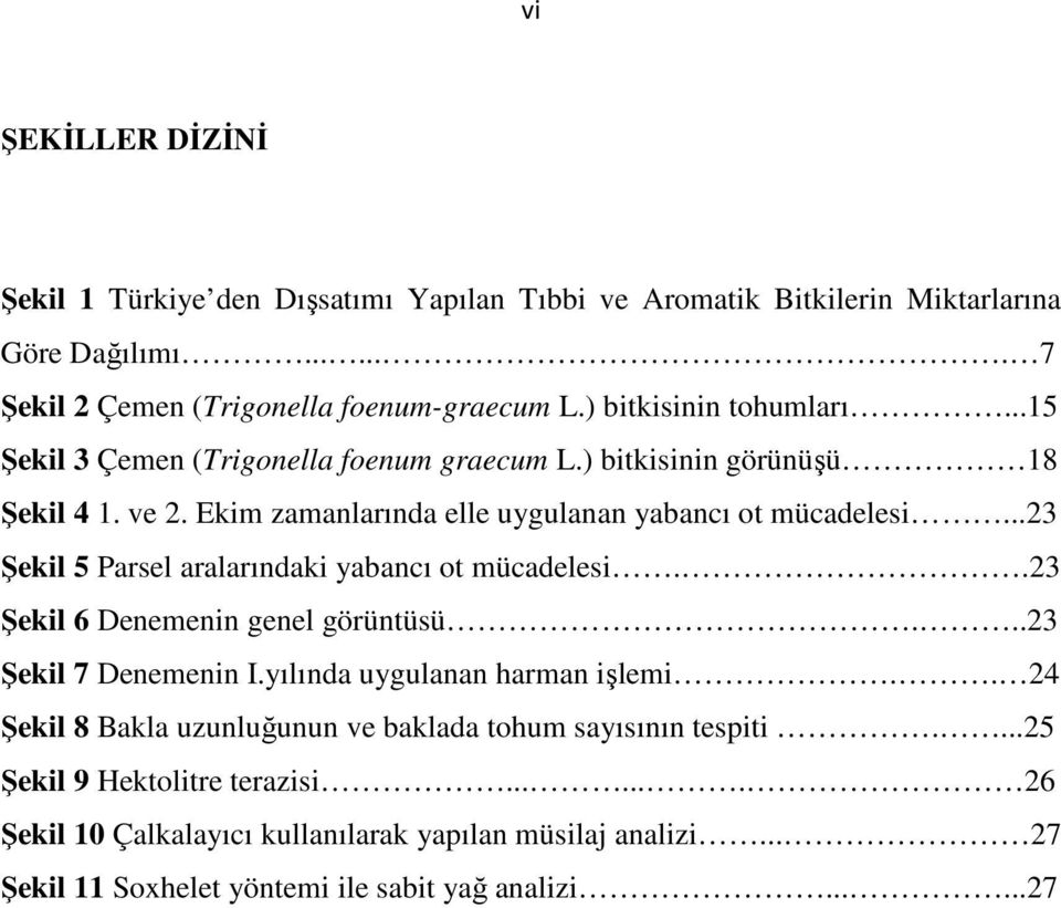 ..23 Şekil 5 Parsel aralarındaki yabancı ot mücadelesi..23 Şekil 6 Denemenin genel görüntüsü...23 Şekil 7 Denemenin I.yılında uygulanan harman işlemi.