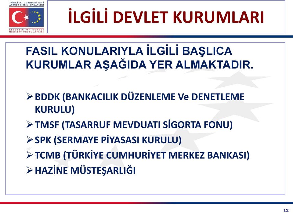 BDDK (BANKACILIK DÜZENLEME Ve DENETLEME KURULU) TMSF (TASARRUF