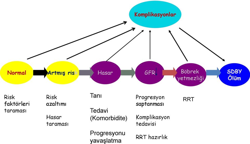 azaltımı Hasar taraması Tanı Tedavi (Komorbidite)