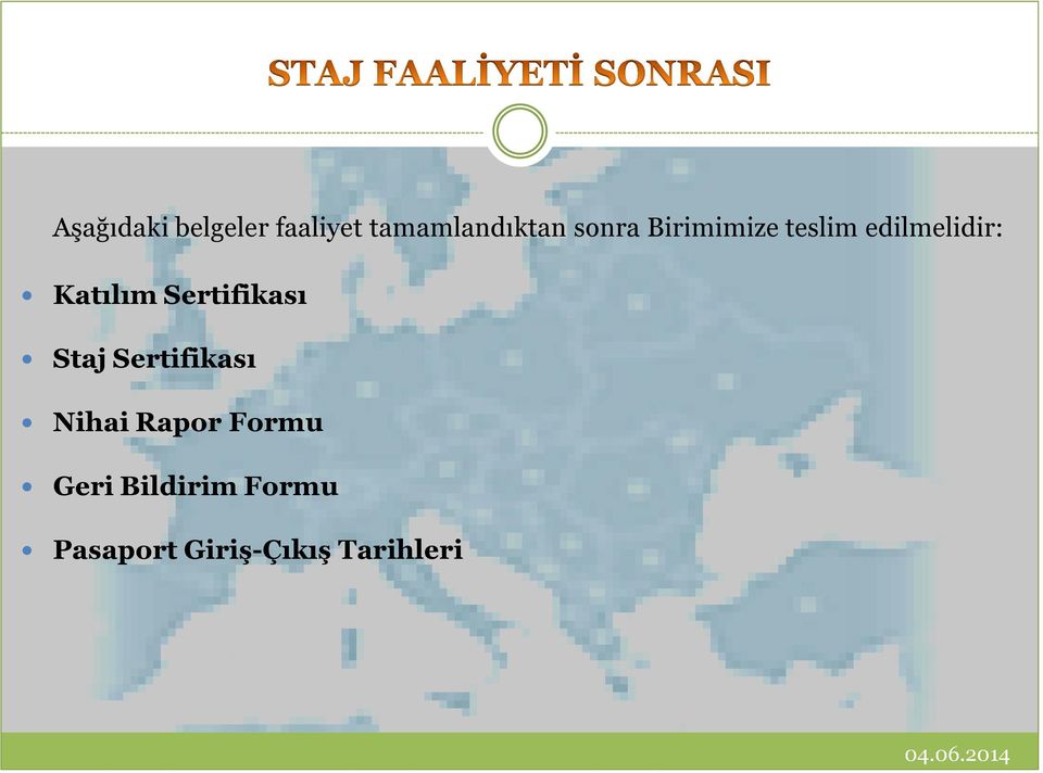 Sertifikası Staj Sertifikası Nihai Rapor Formu