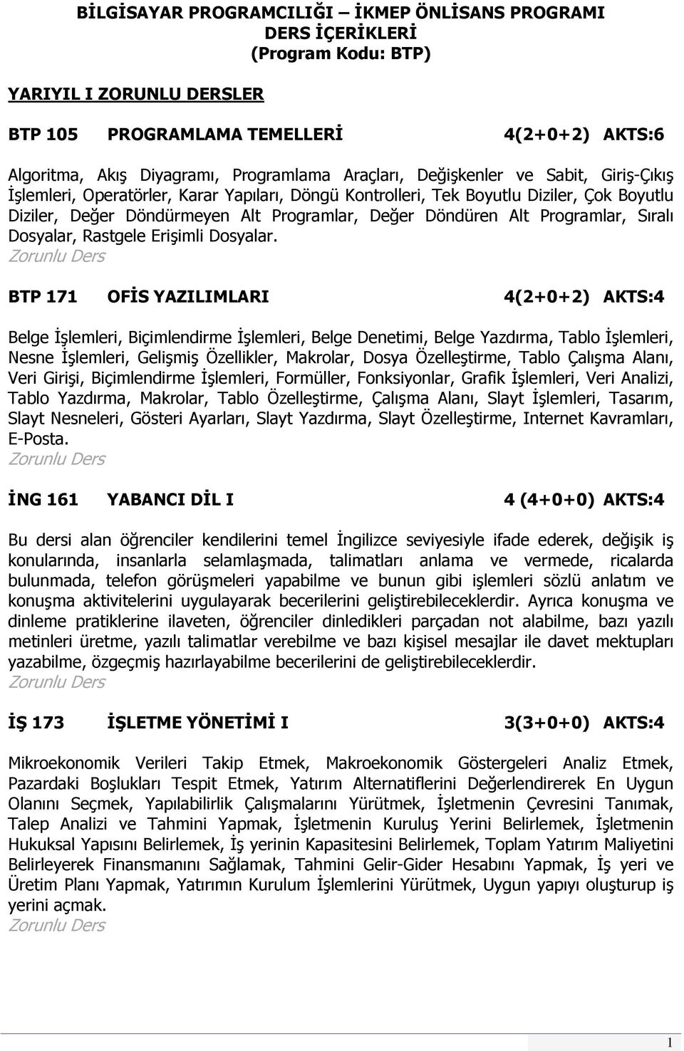 Programlar, Sıralı Dosyalar, Rastgele Erişimli Dosyalar.