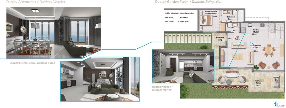 Dubleks Bahçe Katı Duplex Living