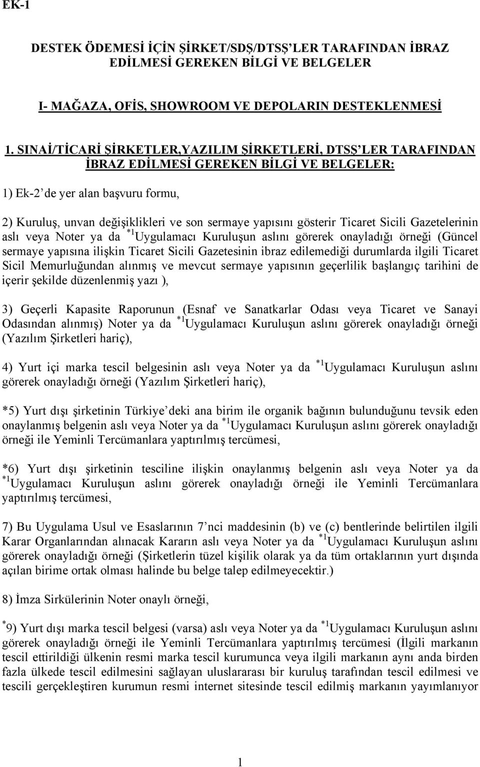 Geçerli Kapasite Raporunun (Esnaf ve Sanatkarlar Odası veya Ticaret ve Sanayi Odasından alınmış) Noter ya da *1 Uygulamacı Kuruluşun aslını görerek onayladığı örneği (Yazılım Şirketleri hariç), 4)