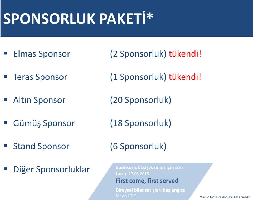 (20 Sponsorluk) (18 Sponsorluk) (6 Sponsorluk) Diğer Sponsorluklar Sponsorluk başvuruları