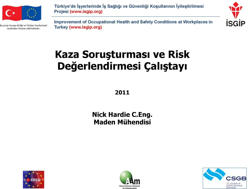 Improvement of Occupational Health and Safety Conditions at Workplaces in Turkey (www.isgip.