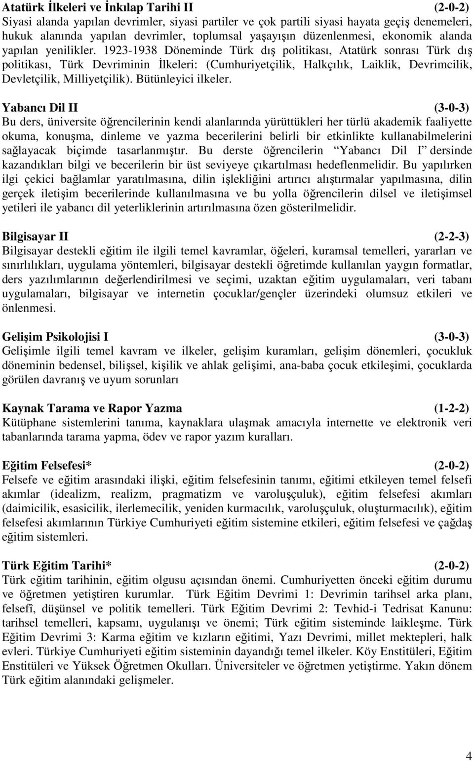 1923-1938 Döneminde Türk dış politikası, Atatürk sonrası Türk dış politikası, Türk Devriminin İlkeleri: (Cumhuriyetçilik, Halkçılık, Laiklik, Devrimcilik, Devletçilik, Milliyetçilik).