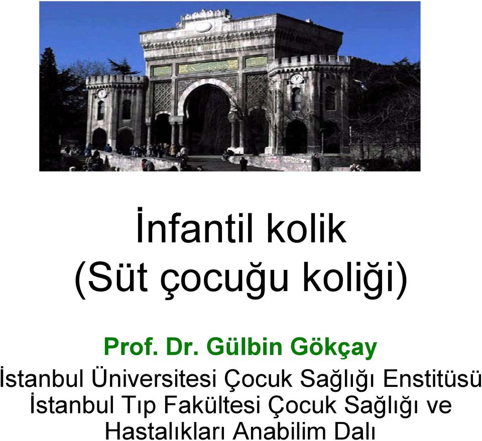 Çocuk Sağlığı Enstitüsü İstanbul Tıp
