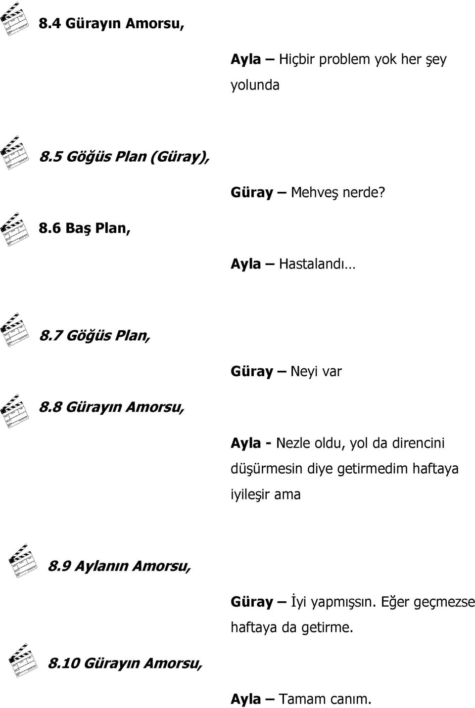 7 Göğüs Plan, Güray Neyi var 8.