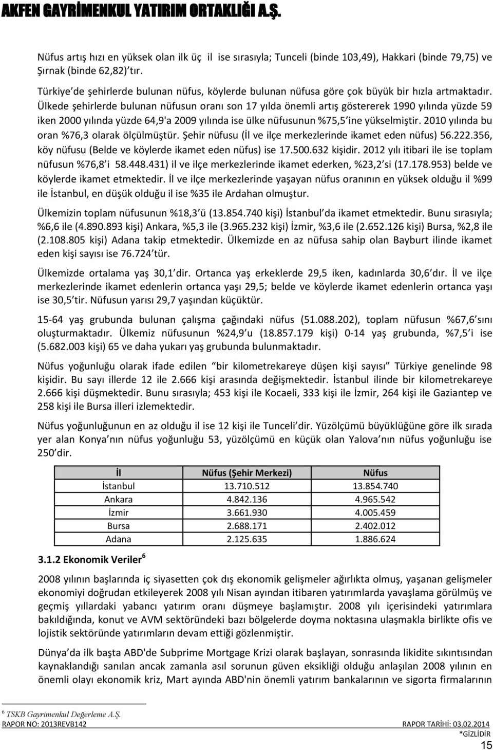 Ülkede şehirlerde bulunan nüfusun oranı son 17 yılda önemli artış göstererek 1990 yılında yüzde 59 iken 2000 yılında yüzde 64,9'a 2009 yılında ise ülke nüfusunun %75,5 ine yükselmiştir.