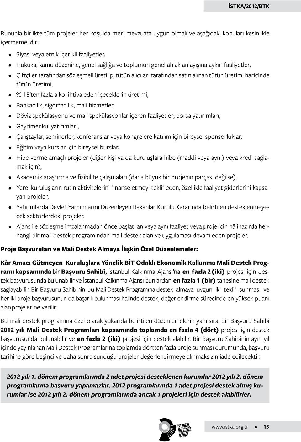 ihtiva eden içeceklerin üretimi, Bankacılık, sigortacılık, mali hizmetler, Döviz spekülasyonu ve mali spekülasyonlar içeren faaliyetler; borsa yatırımları, Gayrimenkul yatırımları, Çalıştaylar,