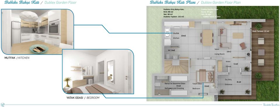 Planı / Dublex Garden Floor Plan