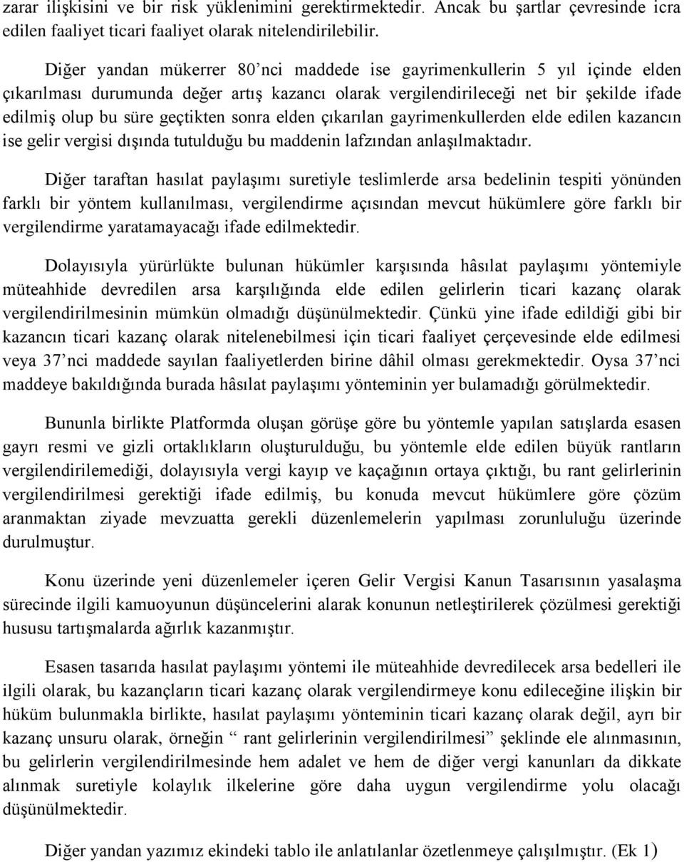 sonra elden çıkarılan gayrimenkullerden elde edilen kazancın ise gelir vergisi dışında tutulduğu bu maddenin lafzından anlaşılmaktadır.