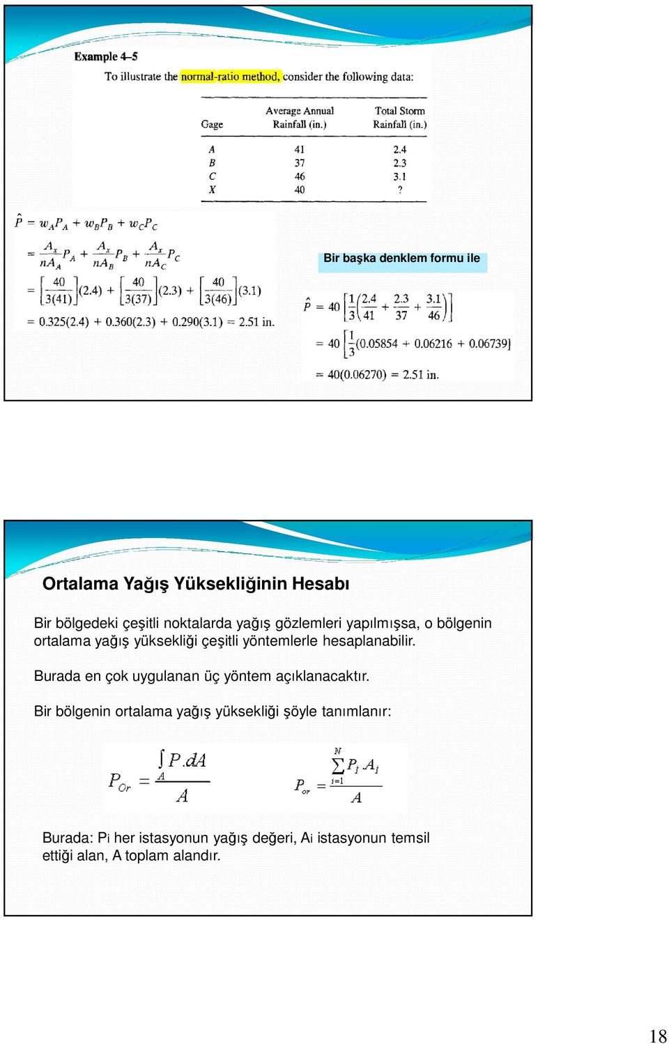 hesaplanabilir. Burada en çok uygulanan üç yöntem açıklanacaktır.